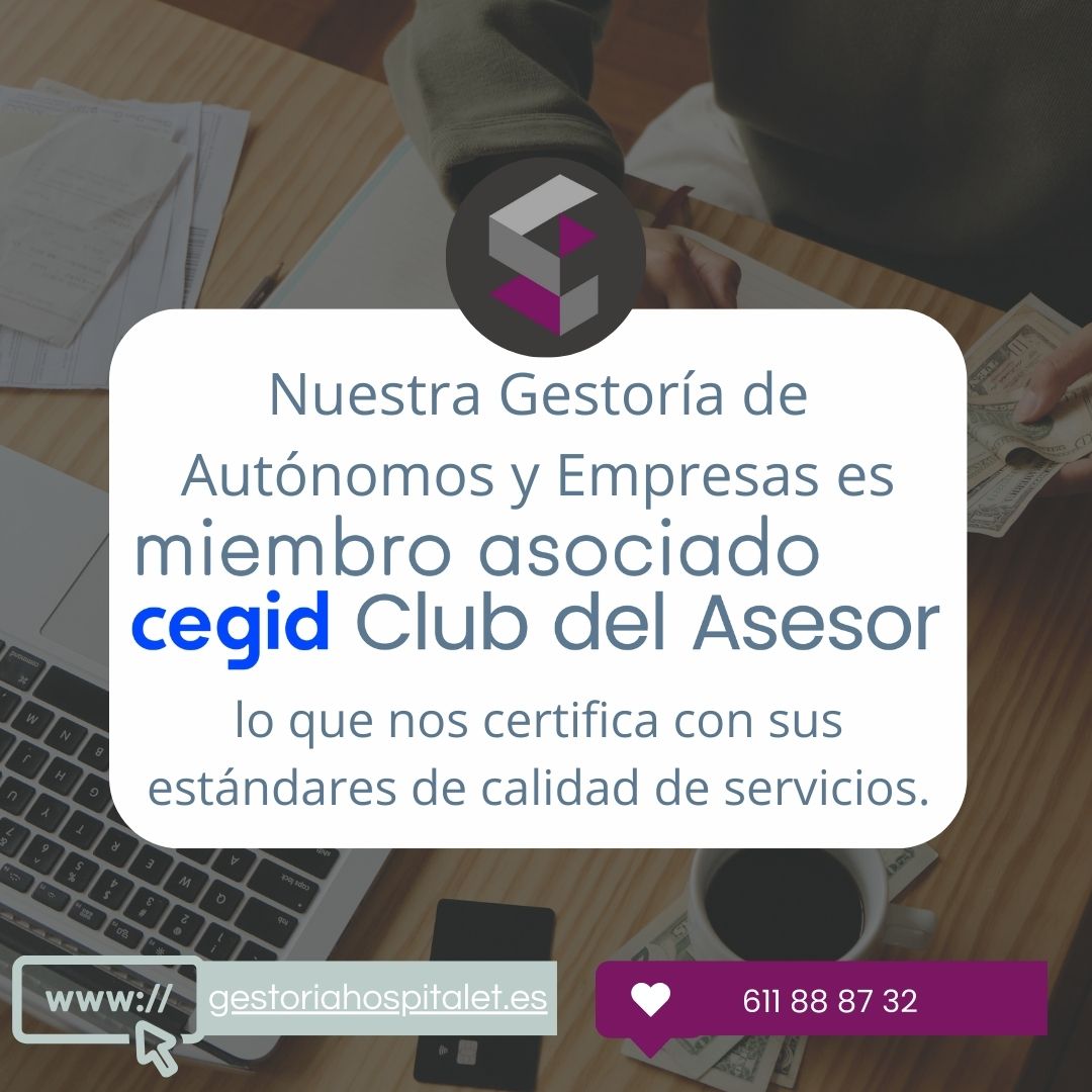 Nuestra gestoría en Hospitalet certificada como miembro de Cegid Club del Asesor.